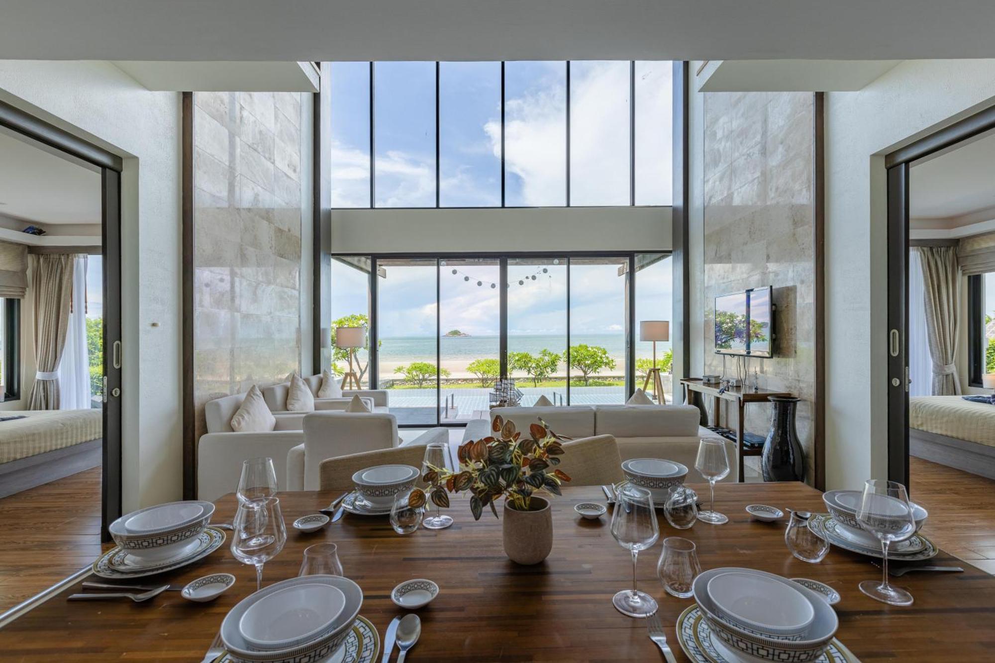 Beachfront Modern 4 Bedroom Pool Villa - Rv HHQ Extérieur photo