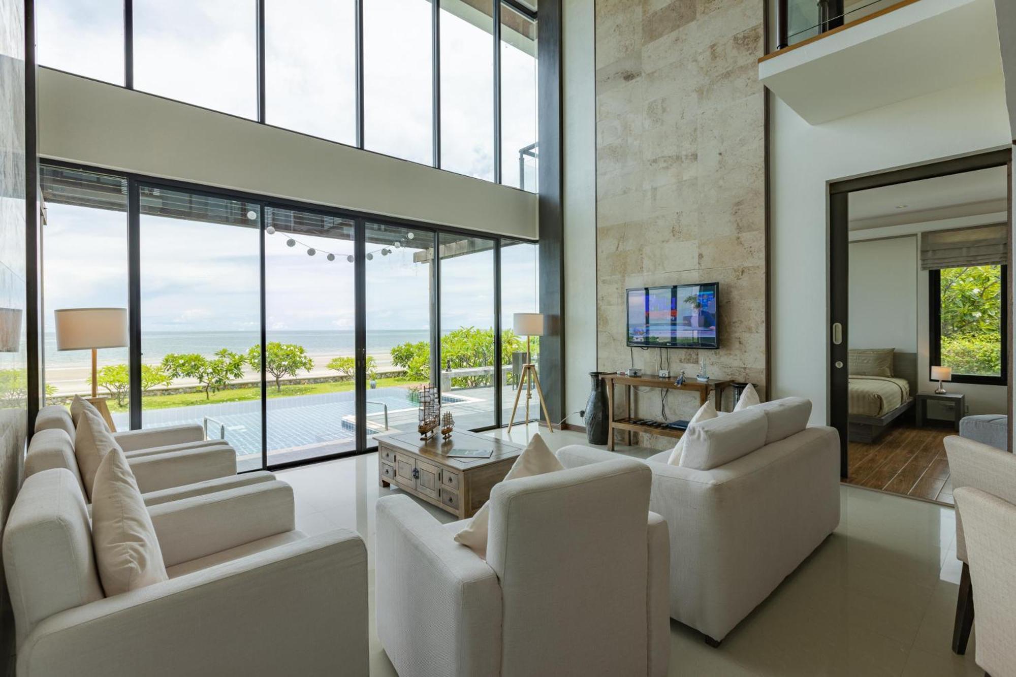 Beachfront Modern 4 Bedroom Pool Villa - Rv HHQ Extérieur photo